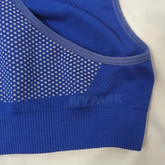 Ivy Park Seamless Racerback Sports Bra, Color Cobalt Blue Size XXS/XS - Picture 8 of 14